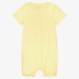 Moschino Baby-Yellow Cotton Logo Shorties | Childrensalon Outlet