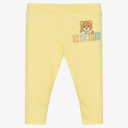 موسكينو Baby-ليغنغز قطن جيرسي لون أصفر للأطفال | Childrensalon Outlet