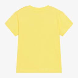 Moschino Малыши-Yellow Cotton Teddy Bear T-Shirt | Childrensalon Outlet