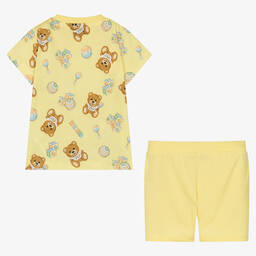موسكينو Baby-طقم شورت وتوب قطن لون أصفر للأطفال | Childrensalon Outlet