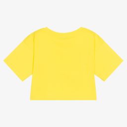 موسكينو Kid-Teen-تيشيرت قصير قطن جيرسي لون أصفر للبنات | Childrensalon Outlet