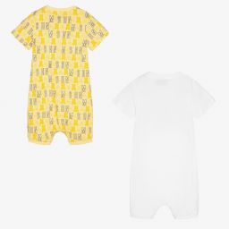 Moschino Малыши-Желтый и белый песочники | Childrensalon Outlet