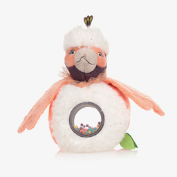 Moulin Roty-Pink Bird Rattle Toy (20cm) | Childrensalon Outlet