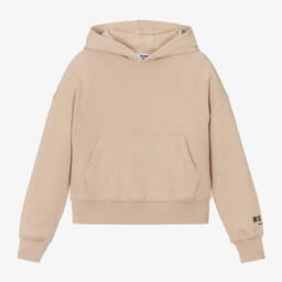 MSGM-Beige Cotton Club Paradiso Hoodie | Childrensalon Outlet