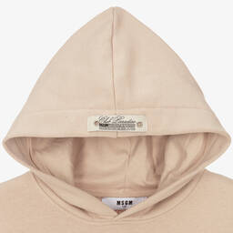 MSGM-Beige Cotton Club Paradiso Hoodie | Childrensalon Outlet