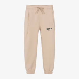 MSGM-Beige Cotton Club Paradiso Joggers | Childrensalon Outlet