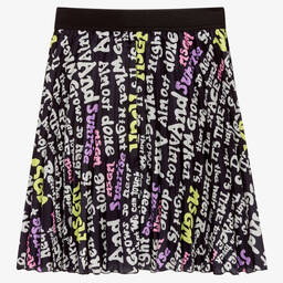 MSGM-Black Pleated Midi Skirt | Childrensalon Outlet