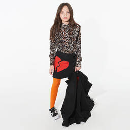 MSGM-Black & Red Heart Skirt | Childrensalon Outlet