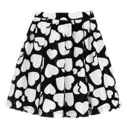 MSGM-Black & White Hearts Skirt | Childrensalon Outlet