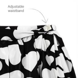 MSGM-Black & White Hearts Skirt | Childrensalon Outlet