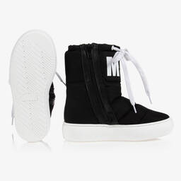 MSGM-Black & White Logo Snow Boots | Childrensalon Outlet