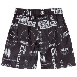 MSGM-Черно-белые шорты-плавки | Childrensalon Outlet