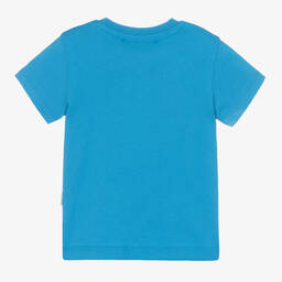 MSGM-Blue Logo Cotton T-Shirt | Childrensalon Outlet