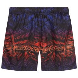 MSGM-Blue & Orange Logo Swim Shorts | Childrensalon Outlet