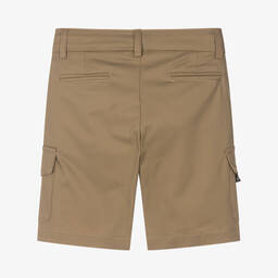 MSGM-Boys Beige Cotton Cargo Shorts | Childrensalon Outlet