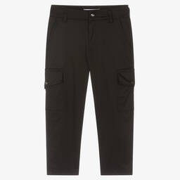 MSGM-Boys Black Cotton Cargo Trousers | Childrensalon Outlet