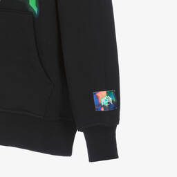 MSGM-Boys Black Cotton Hoodie | Childrensalon Outlet