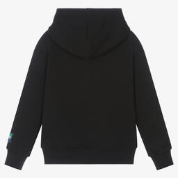 MSGM-Boys Black Cotton Hoodie | Childrensalon Outlet