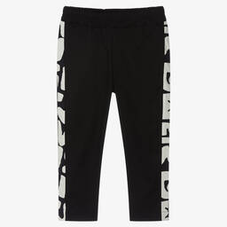MSGM-Boys Black Cotton Logo Trousers | Childrensalon Outlet