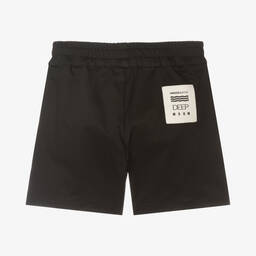 MSGM-Boys Black Cotton Shorts | Childrensalon Outlet
