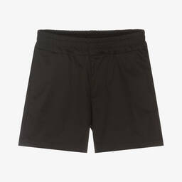 MSGM-Boys Black Cotton Shorts | Childrensalon Outlet