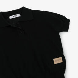 MSGM-Boys Black Soft Knit Polo | Childrensalon Outlet