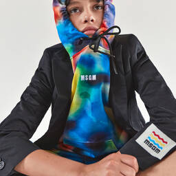 MSGM-Boys Black Stretch Cotton Blazer  | Childrensalon Outlet