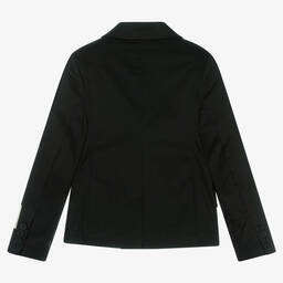 MSGM-Boys Black Stretch Cotton Blazer  | Childrensalon Outlet