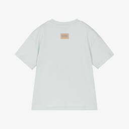 MSGM-Boys Blue Soft Cotton Tee | Childrensalon Outlet