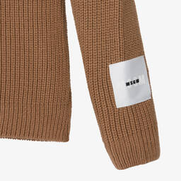 MSGM-Boys Brown Wool Knit Jumper | Childrensalon Outlet