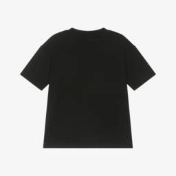 MSGM-تي شيرت كلاسيكي أسود مطرز للأولاد | Childrensalon Outlet