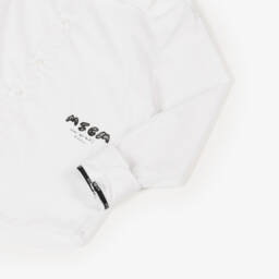 MSGM-Boys Classic White Poplin Shirt | Childrensalon Outlet
