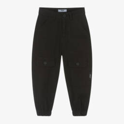 MSGM-Boys Cotton Black Cargo Pants | Childrensalon Outlet