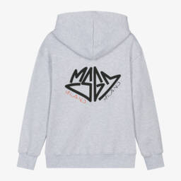 MSGM-Boys Cotton Hoodie in Grey | Childrensalon Outlet