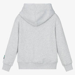 MSGM-Boys Grey Cotton Hoodie | Childrensalon Outlet