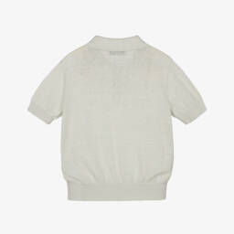 MSGM-Boys Grey Soft Knit Polo | Childrensalon Outlet