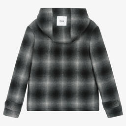 MSGM-Серо-белая куртка в клетку | Childrensalon Outlet