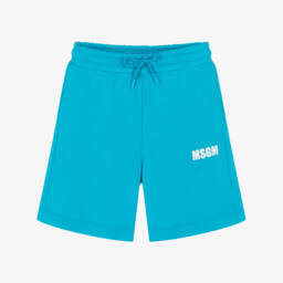 MSGM-Хлопковые шорты небесно-голубого цвета для мальчиков | Childrensalon Outlet