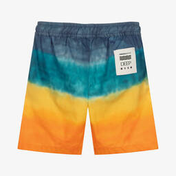 MSGM-Boys Sunset Orange Bermuda Shorts | Childrensalon Outlet