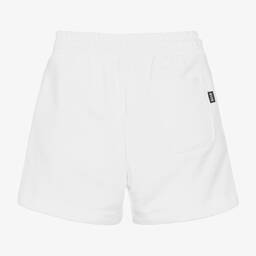 MSGM-Boys White Cotton Logo Shorts | Childrensalon Outlet
