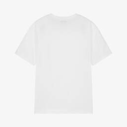 MSGM-تيشيرت أبيض للأولاد بشعار أسود | Childrensalon Outlet