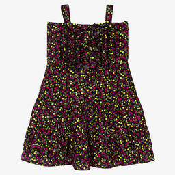 MSGM-Girls Black Cherry Cotton Dress | Childrensalon Outlet