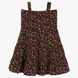 MSGM-Girls Black Cherry Cotton Dress | Childrensalon Outlet