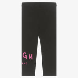MSGM-Girls Black Cotton Leggings | Childrensalon Outlet