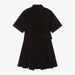 MSGM-Girls Black Crêpe Shirt Dress | Childrensalon Outlet