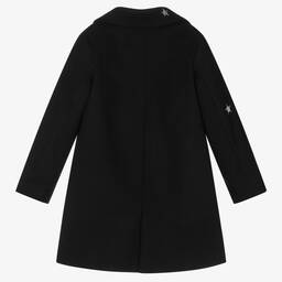 MSGM-Girls Black Mirrored Star Coat | Childrensalon Outlet