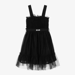 MSGM-Girls Black Tulle Dress | Childrensalon Outlet