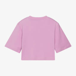 MSGM-تي شيرت بناتي قطن وردي مزهر | Childrensalon Outlet