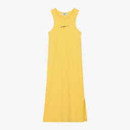 MSGM-Girls Bright Yellow Cotton Gown | Childrensalon Outlet