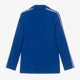 MSGM-Синий пиджак с логотипом курсивом для девочек | Childrensalon Outlet